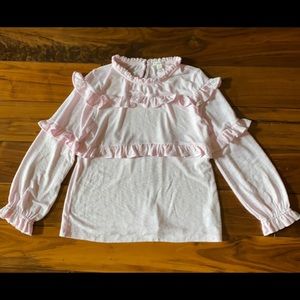 Crewcuts Light Pink Long Sleeve Top w/Ruffles